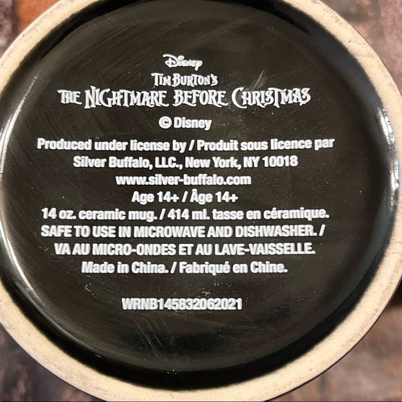 Disney Nightmare Before Christmas Jack Skellington Moon Phases Mug Black Ceramic - Picture 5 of 9